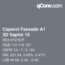 Color code: Caparol Fassade A1 - 3D Saphir 15 | qconv.com