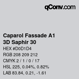 カラーコード: Caparol Fassade A1 - 3D Saphir 30 | qconv.com