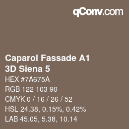 Color code: Caparol Fassade A1 - 3D Siena 5 | qconv.com