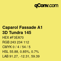 Farbcode: Caparol Fassade A1 - 3D Tundra 145 | qconv.com