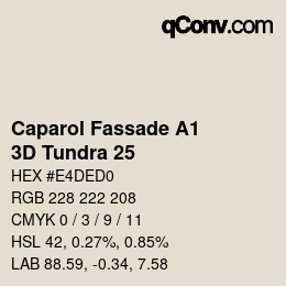 Farbcode: Caparol Fassade A1 - 3D Tundra 25 | qconv.com