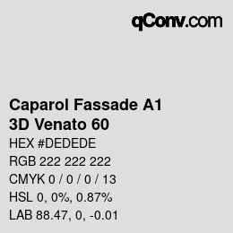 Color code: Caparol Fassade A1 - 3D Venato 60 | qconv.com