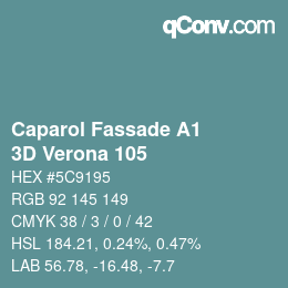 Color code: Caparol Fassade A1 - 3D Verona 105 | qconv.com