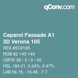 カラーコード: Caparol Fassade A1 - 3D Verona 105 | qconv.com