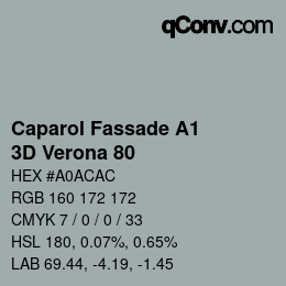 カラーコード: Caparol Fassade A1 - 3D Verona 80 | qconv.com