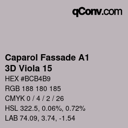 Color code: Caparol Fassade A1 - 3D Viola 15 | qconv.com