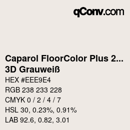 カラーコード: Caparol FloorColor Plus 2013 - 3D Grauweiß | qconv.com