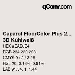 カラーコード: Caparol FloorColor Plus 2013 - 3D Kühlweiß | qconv.com