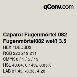 カラーコード: Caparol Fugenmörtel 082 - Fugenmörtel082 weiß 3.5 | qconv.com