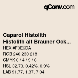 Farbcode: Caparol Histolith - Histolith alt Brauner Ocker 60 | qconv.com