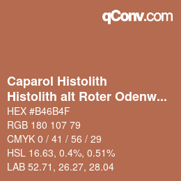 Código de color: Caparol Histolith - Histolith alt Roter Odenwälder Ocker 10 | qconv.com