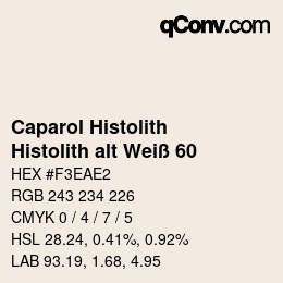 Farbcode: Caparol Histolith - Histolith alt Weiß 60 | qconv.com