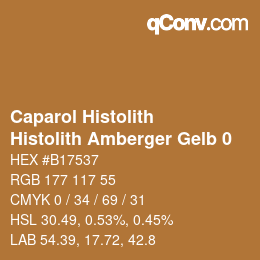 カラーコード: Caparol Histolith - Histolith Amberger Gelb 0 | qconv.com