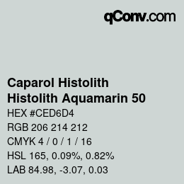 Color code: Caparol Histolith - Histolith Aquamarin 50 | qconv.com