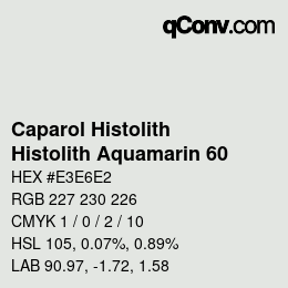 カラーコード: Caparol Histolith - Histolith Aquamarin 60 | qconv.com