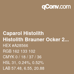 Color code: Caparol Histolith - Histolith Brauner Ocker 20 | qconv.com