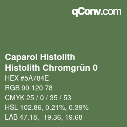 Color code: Caparol Histolith - Histolith Chromgrün 0 | qconv.com