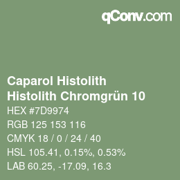 Color code: Caparol Histolith - Histolith Chromgrün 10 | qconv.com