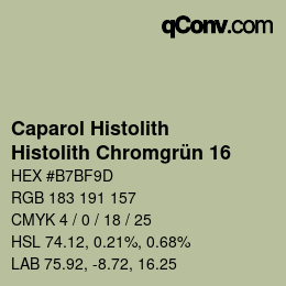 Color code: Caparol Histolith - Histolith Chromgrün 16 | qconv.com