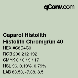 Color code: Caparol Histolith - Histolith Chromgrün 40 | qconv.com