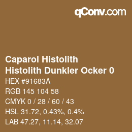 カラーコード: Caparol Histolith - Histolith Dunkler Ocker 0 | qconv.com