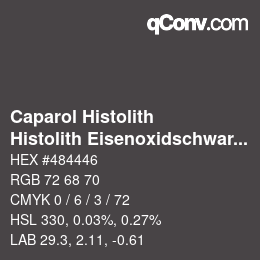 カラーコード: Caparol Histolith - Histolith Eisenoxidschwarz 0 | qconv.com