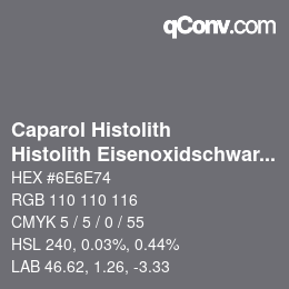 カラーコード: Caparol Histolith - Histolith Eisenoxidschwarz 20 | qconv.com