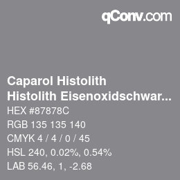 Color code: Caparol Histolith - Histolith Eisenoxidschwarz 30 | qconv.com