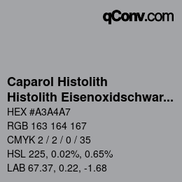 カラーコード: Caparol Histolith - Histolith Eisenoxidschwarz 35 | qconv.com