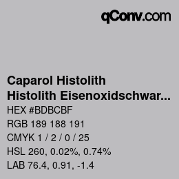 カラーコード: Caparol Histolith - Histolith Eisenoxidschwarz 40 | qconv.com