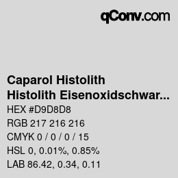 Color code: Caparol Histolith - Histolith Eisenoxidschwarz 50 | qconv.com