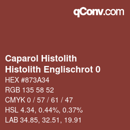 Código de color: Caparol Histolith - Histolith Englischrot 0 | qconv.com