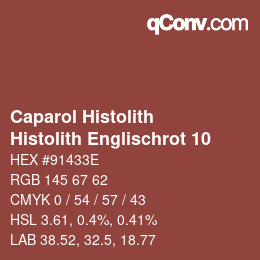 Código de color: Caparol Histolith - Histolith Englischrot 10 | qconv.com