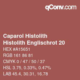 Code couleur: Caparol Histolith - Histolith Englischrot 20 | qconv.com