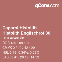 Color code: Caparol Histolith - Histolith Englischrot 30 | qconv.com