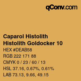 Código de color: Caparol Histolith - Histolith Goldocker 10 | qconv.com