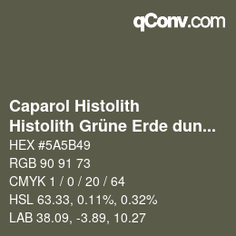 カラーコード: Caparol Histolith - Histolith Grüne Erde dunkel 0 | qconv.com
