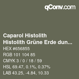 カラーコード: Caparol Histolith - Histolith Grüne Erde dunkel 10 | qconv.com