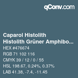 カラーコード: Caparol Histolith - Histolith Grüner Amphibol 5 | qconv.com