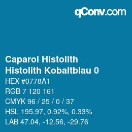 カラーコード: Caparol Histolith - Histolith Kobaltblau 0 | qconv.com