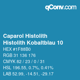 カラーコード: Caparol Histolith - Histolith Kobaltblau 10 | qconv.com