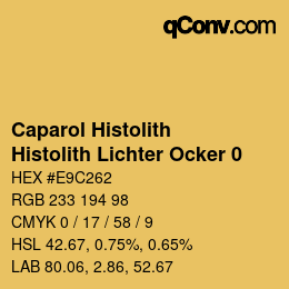カラーコード: Caparol Histolith - Histolith Lichter Ocker 0 | qconv.com