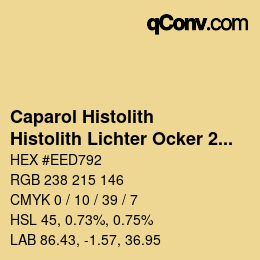 Farbcode: Caparol Histolith - Histolith Lichter Ocker 20 | qconv.com