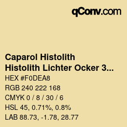 Farbcode: Caparol Histolith - Histolith Lichter Ocker 30 | qconv.com