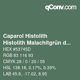 Color code: Caparol Histolith - Histolith Malachitgrün dunkel 0 | qconv.com