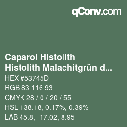 Color code: Caparol Histolith - Histolith Malachitgrün dunkel 0 | qconv.com