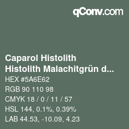 Color code: Caparol Histolith - Histolith Malachitgrün dunkel 00 | qconv.com