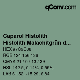 Code couleur: Caparol Histolith - Histolith Malachitgrün dunkel 20 | qconv.com