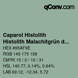 Código de color: Caparol Histolith - Histolith Malachitgrün dunkel 30 | qconv.com