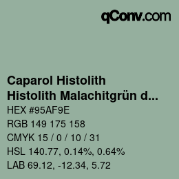 カラーコード: Caparol Histolith - Histolith Malachitgrün dunkel 30 | qconv.com